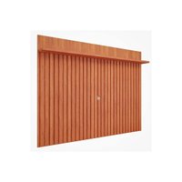 Painel Quarto p/TV até 70 Pol Trend 100% MDF Ripado c/ Prateleira 180x135cm Cinamomo - Permóbili