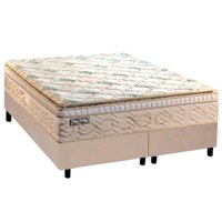 Conjunto Box Queen: Colchão Molas Paropas Ensacadas Eco Bamboo + Base CRC Courano Clean (158x198)