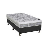 Cama Box Solteiro: Colchão Molas Pocket Ensacadas Castor SLX Grand Plush + Base CRC Suede Gray(88x188)