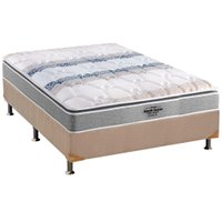 Cama Box Casal: Colchão Ortopédico Probel D33/AG65 Guarda Costas Extreme Resistence + Base CRC Suede Clean(138x188)