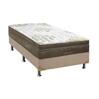 Cama Box Solteiro: Colchão Molas SuperPocket Ensacadas Ortobom Gold Ultragel + Base CRC Suede Clean(88x188)