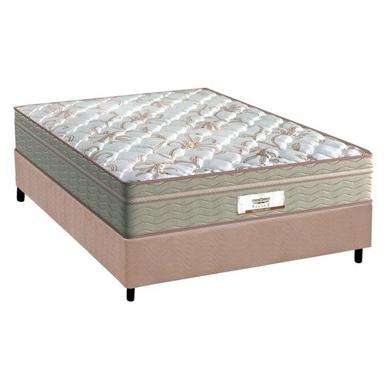 Conjunto Box Casal: Colchão Molas Probel Ensacadas ProDormir Pallace + Base CRC Suede Clean (138x188)