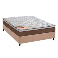 Cama Box Casal: Colchão Molas Pocket Ensacadas Castor Revolution + Base CRC Suede Clean(138x188)