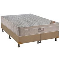 Cama Box Queen: Colchão Molas Ortobom SuperPocket Fort Airtech Spring + Base CRC Suede Clean(158x198)