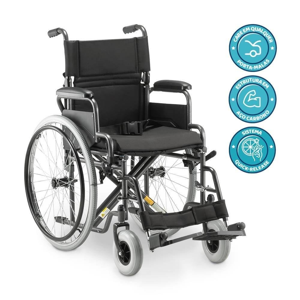 Cadeira de Rodas Robrável Dellamed em Aço até 120KG D400
