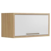 Armário Aéreo Cozinha Modulado Syrah Geladeira c/ 1 Porta Basculante 80cm Amendoa/Off White - Ronipa