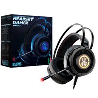Headset Gamer K-Mex AR50, RGB, 3.5 + USB, Preto - AR5000CS35PPBOX