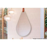 Espelho de Quarto Solteiro Gota 50X76cm Pistache/Freijo - MGM