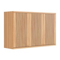 Armário Aéreo Cozinha Modulado Sauvignon c/ 3 Portas Frisada 120cm Amendoa - Ronipa