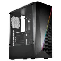 Gabinete Gamer K-Mex Demon, Lateral em Vidro, Preto, ATX, Fita RGB - CG02W5RH001CBOX