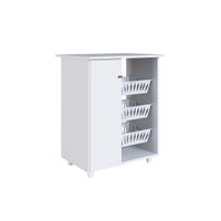 Balcão de Cozinha Fruteira Luci c/ 1 Porta e 3 Cestos Branco - Genialflex