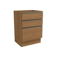 Balcão de Cozinha Modulado Maxxi G743 c/ 3 Gavetas s/ Tampo 60cm Canela - Kappesberg