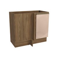 Módulo Cozinha Kappesberg Curve Balcão Curve N627 Canto Reto c/ 1 Porta s/Tampo 98cm Nogueira/Macadamia-Kappesberg