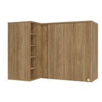 Armário Aéreo Cozinha Modulado Botanic Canto Reto M636 c/ 1 Porta 98cm Nogueira - Kappesberg