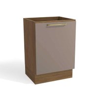 Módulo Cozinha Kappesberg Botanic Balcão Botanic M629 c/ 1 Porta s/Tampo 60cm Nogueira/Fendi - Kappesberg