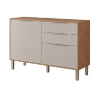 Módulo Cozinha MGM Divina Balcão c/ Tampo c/ 2 Portas e 2 Gavetas 120 cm Freijo/Off White-MGM