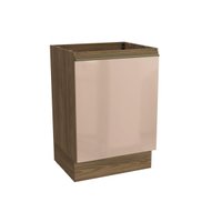 Módulo Cozinha Kappesberg Curve Balcão Curve N623 c/ 1 Porta s/Tampo 60 cm Nogueira/Macadamia-Kappesberg