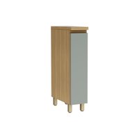 Gabinete de Cozinha Modulado Balcão c/ Tampo Rainha Porta Tempero c/ 1 Porta 20cm Nature/Verde - Nesher