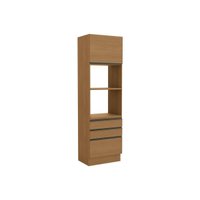 Torre Quente de Cozinha Paneleiro Maxxi G750 c/ 1 Porta 3 Gavetas e 2 Nichos p/ Forno 70cm Canela - Kappesberg