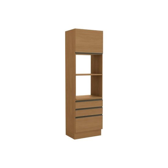 Torre Quente de Cozinha Paneleiro Maxxi G750 c/ 1 Porta 3 Gavetas e 2 Nichos p/ Forno 70cm Canela - Kappesberg