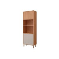 Torre Quente de Cozinha Paneleiro Divina c/ 4 Portas e 2 Nichos p/ Forno 70cm Freijo/Off White - MGM