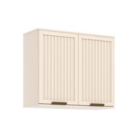 Módulo Cozinha Henn Connect Aéreo p/ c/ 2 Portas Ripadas 80cm Off White-Henn
