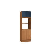 Módulos de Cozinha Kappesberg Ciela Paneleiro Ciela R630 c/ 4 Portas e 2 Nichos p/ Forno 70x220cm Canela/Azul-Kappesberg