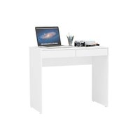 Mesa Computador Escrivaninha Tijuca c/ 2 Gavetas Branco - Politorno