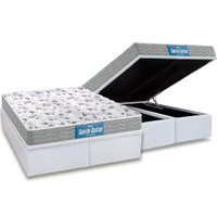 Cama Box Baú Queen: Colchão Anatômico Probel D45 Guarda Costas PróExtreme Plus + Base CRC Courano White (158x198)