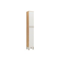 Módulo Cozinha Ronipa Nápoli Prime Paneleiro c/ 2 Portas 34X222cm Amendoa/Off White-Ronipa