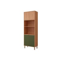 Torre Quente de Cozinha Paneleiro Divina c/ 4 Portas e 2 Nichos p/ Forno 70cm Freijo/Verde - MGM