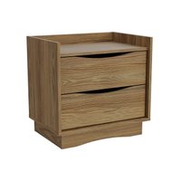 Mesa Cabeceira Infantil c/ 2 Gavetas M261 Nogueira - Kappesberg