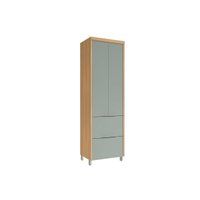 Módulo Cozinha Nesher Marquesa Paneleiro c/ 2 Portas e 2 Gavetas 70cm Nature/Verde - Nesher