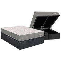 Conjunto Box Baú King: Colchão Molas Orthoflex Ensacadas Orvieto New + Base CRC Suede Gray (193x203)