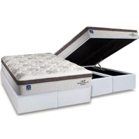 Conjunto Box Baú King: Colchão Molas Plumatex Ensacadas Personalle + Base CRC Courano White (193x203)