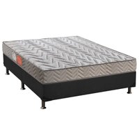 Conjunto Box Casal: Colchão Espuma Paropas D45 Pasquale Clean + Base CRC Suede Gray(138x188)
