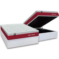 Cama Box Baú Casal: Colchão Molas Orthoflex Ensacadas Agility Confort + Base CRC Courano White(138x188)