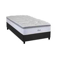 Cama Box Solteiro: Colchão Molas Herval MasterPocket Ensacadas Toledo + Base CRC Suede Gray(88x188)