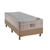 Cama Box Solteiro: Colchão Molas Ortobom SuperPocket Fort Airtech Spring + Base CRC Suede Clean(88x188)