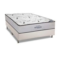 Conjunto Box Casal: Colchão Espuma Ortobom D45 High Foam + Base CRC Courano White(138x188)