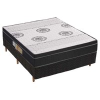 Conjunto Box Casal: Colchão Anatômico Polar D28/ Orthoface + Base CRC Rústico Black(138x188)