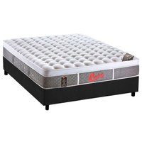 Conjunto Box Casal: Colchão Molas Castor Pocket Gold Star Light Stress Oxygen New Plush + Base CRC Suede Gray (138x188)
