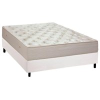 Conjunto Box Casal: Colchão Molas Ortobom Hotelaria Nanolastic Orthotel Superluxo + Base CRC Courano White(138x188)