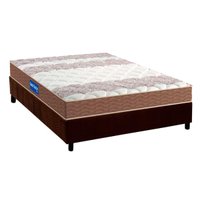 Conjunto Box Casal: Colchão Espuma Probel D28 Guarda Costas + Base CRC Suede Brown(138x188)