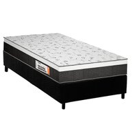 Conjunto Box Solteiro: Colchão Anatômico Plumatex D28/ Falcon Ultra Firme + Base CRC Suede Black(88x188)