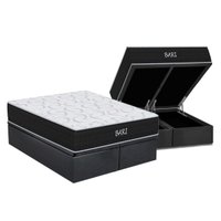 Conjunto Box Baú King: Colchão Espuma Orthoflex D45 Bari + Base CRC Courano Gray(193x203)