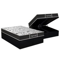 Conjunto Box Baú King: Colchão Molas Probel Prolastic ProDormir Sleep + Base CRC Courano Black(193x203)