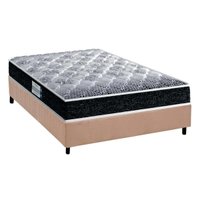 Cama Box Casal: Colchão Ortopédico Probel D33/EP Advanced Tech1500 Plus + Base CRC Suede Clean(138x188)