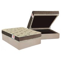 Cama Box Baú Casal: Colchão Espuma Orthoflex D33 Comfortpedic Line + Base CRC Suede Clean(138x188)