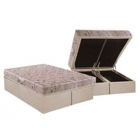Conjunto Box Baú Queen: Colchão Espuma Herval D28 St .Louis + Base CRC Suede Clean(158x198)